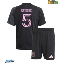 Inter Miami Sergio Busquets #5 Bortedraktsett Barn 2025-26 Kortermet (+ Korte bukser)